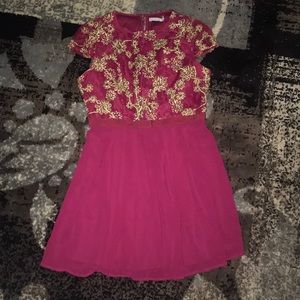 SUPER cute pink dress with intricate detail